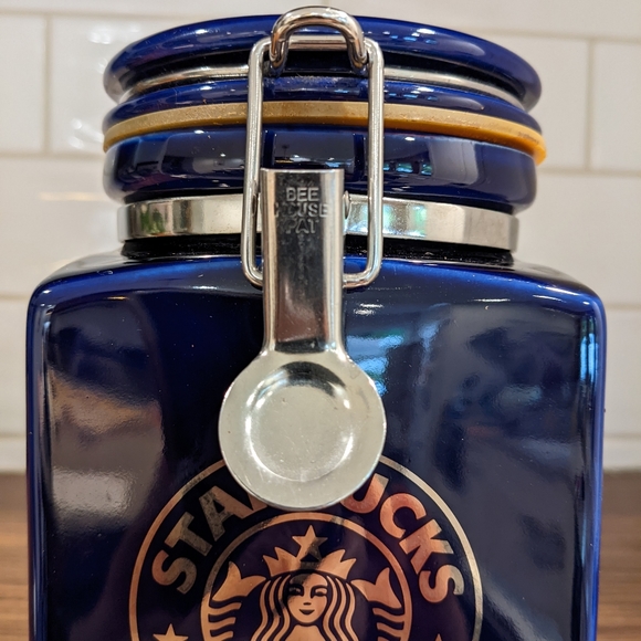 Starbucks Beehouse Colbalt Blue Canister - Picture 2 of 12